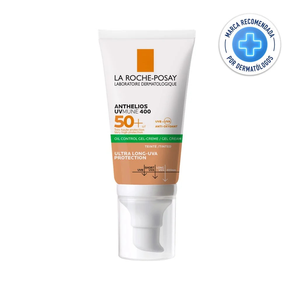 Protector Solar Gel-Crema Anthelios Toque Seco con Color FPS50+ 50ml