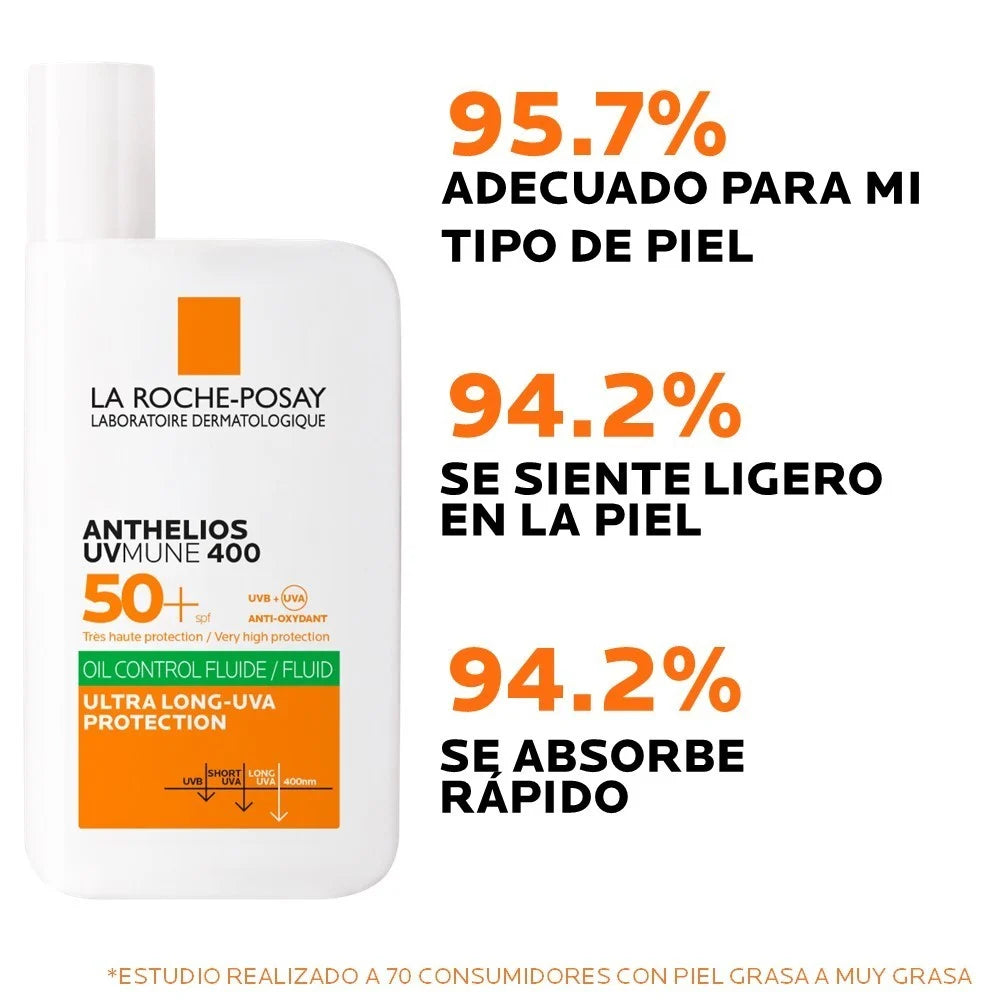 Protector Solar Rostro Anthelios UV Mune 400 Oil Control Fluid FPS50+ 50 ml