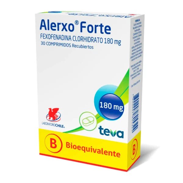 Alerxo Forte 180 Mg X 30 Comprimidos Recubiertos - Farmati Chile - Farmati