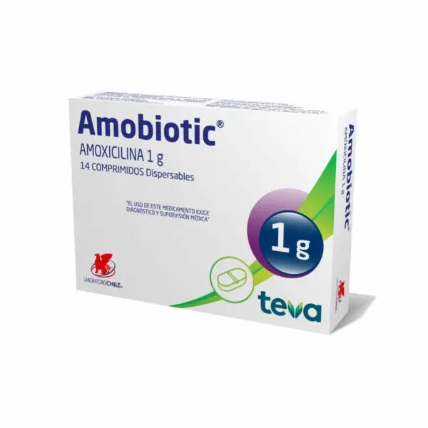 Amobiotic Amoxicilina 1 G X 14 Comprimidos Dispersables - Farmati Chile - Farmati