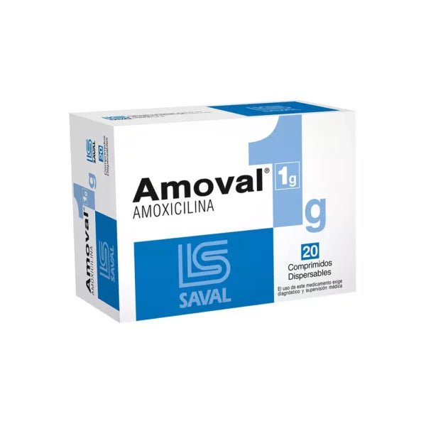 Amoval Amoxicilina 1Gr 20 Comprimidos - Farmati Chile - Farmati