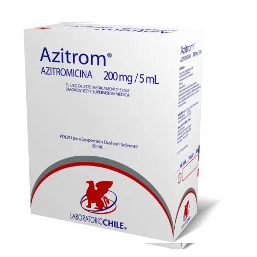 Azitrom 200 Mg/5 Ml Polvo Para Suspensión Oral Con Solvente 30 Ml - Farmati Chile - Farmati