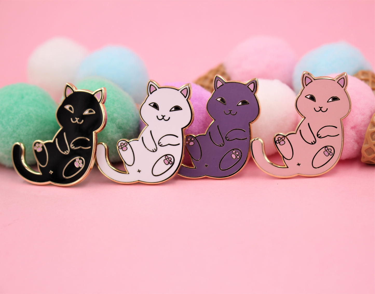 Cute Playful Animal Cat/Kitty Enamel Pin