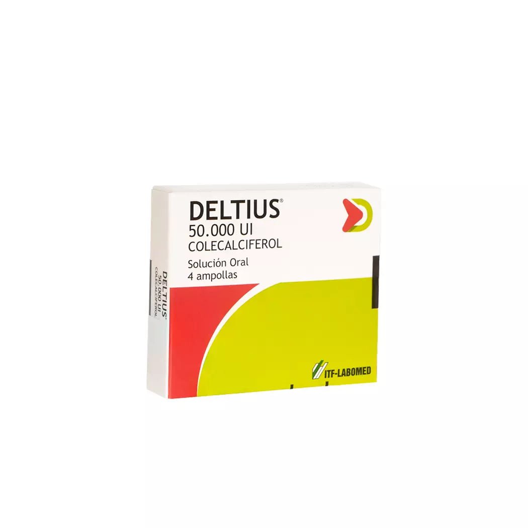 Deltius Vitamina D3 50.000Ui Solución Oral 4 Ampollas - Farmati Chile - Farmati