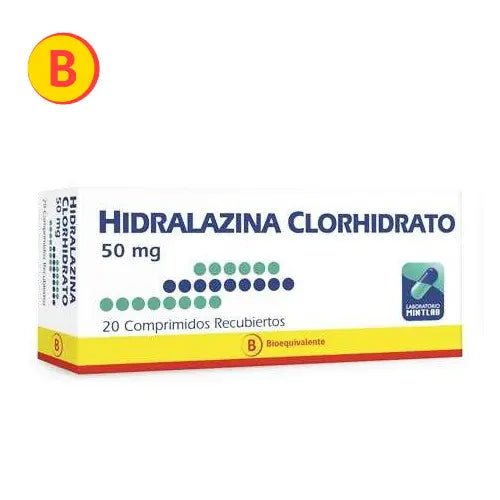 Hidralazina Clorhidrato 50Mg X 20 Comprimidos - Farmati Chile - Farmati