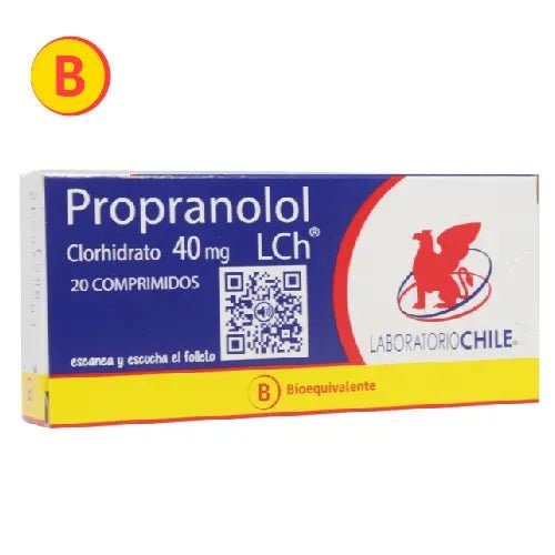 Propanolol Com 40 Mg X 20 Chile (Be) Gos - Farmati