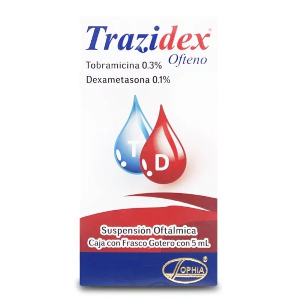 Trazidex Ofteno Tobramicina 0,3% Suspensión Oftalmica 5 Ml - Farmati Chile - Farmati