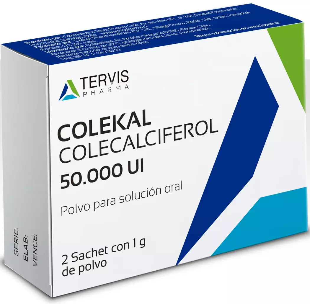 Colekal Vitamina D3 Colecalciferol 50.000 Ui 2 Sachet 1 Gr