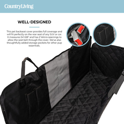 Waterproof Backseat Car Hammock Dog Cover  Non-Slip & Scratch Proof