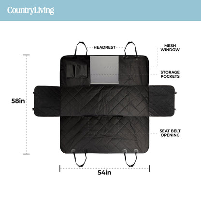 Waterproof Backseat Car Hammock Dog Cover  Non-Slip & Scratch Proof