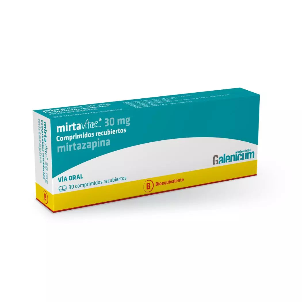 Mirtavitae Mirtazapina Bioequivalente 30 Mg X 30 Comprimidos Recubiertos