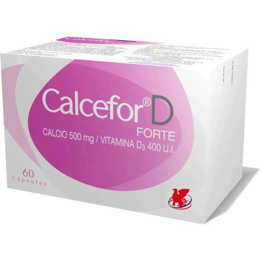 Calcefor D Forte Calcio 500Mg / Vitamina D3 400 U.I. - Farmati Chile - Farmati