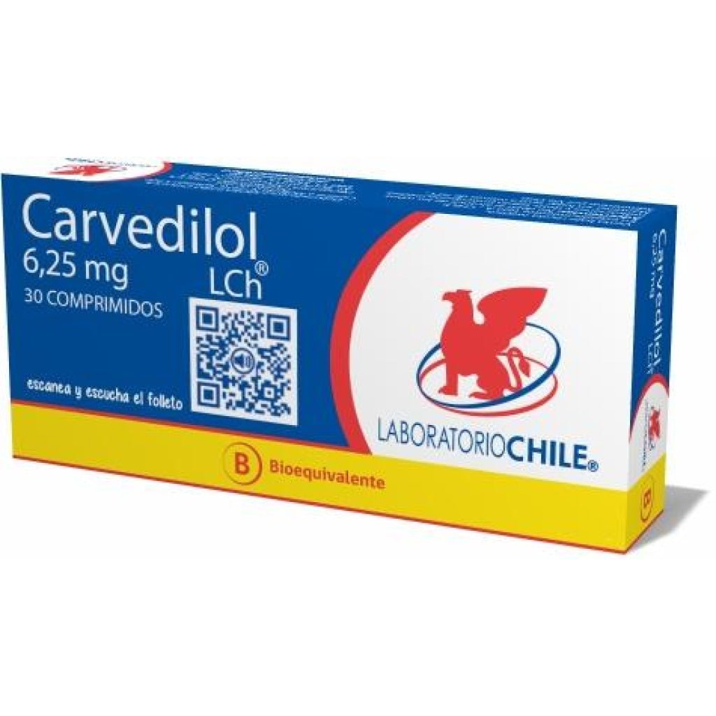 Carvedilol 6.25 Mg. X 30 Comprimidos - Farmati Chile - Farmati