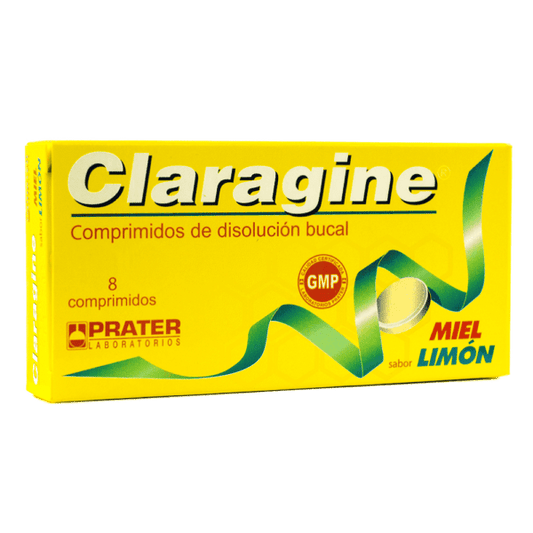 Claragine Sabor Miel Limón X 8 Comprimidos - Farmati Chile - Farmati