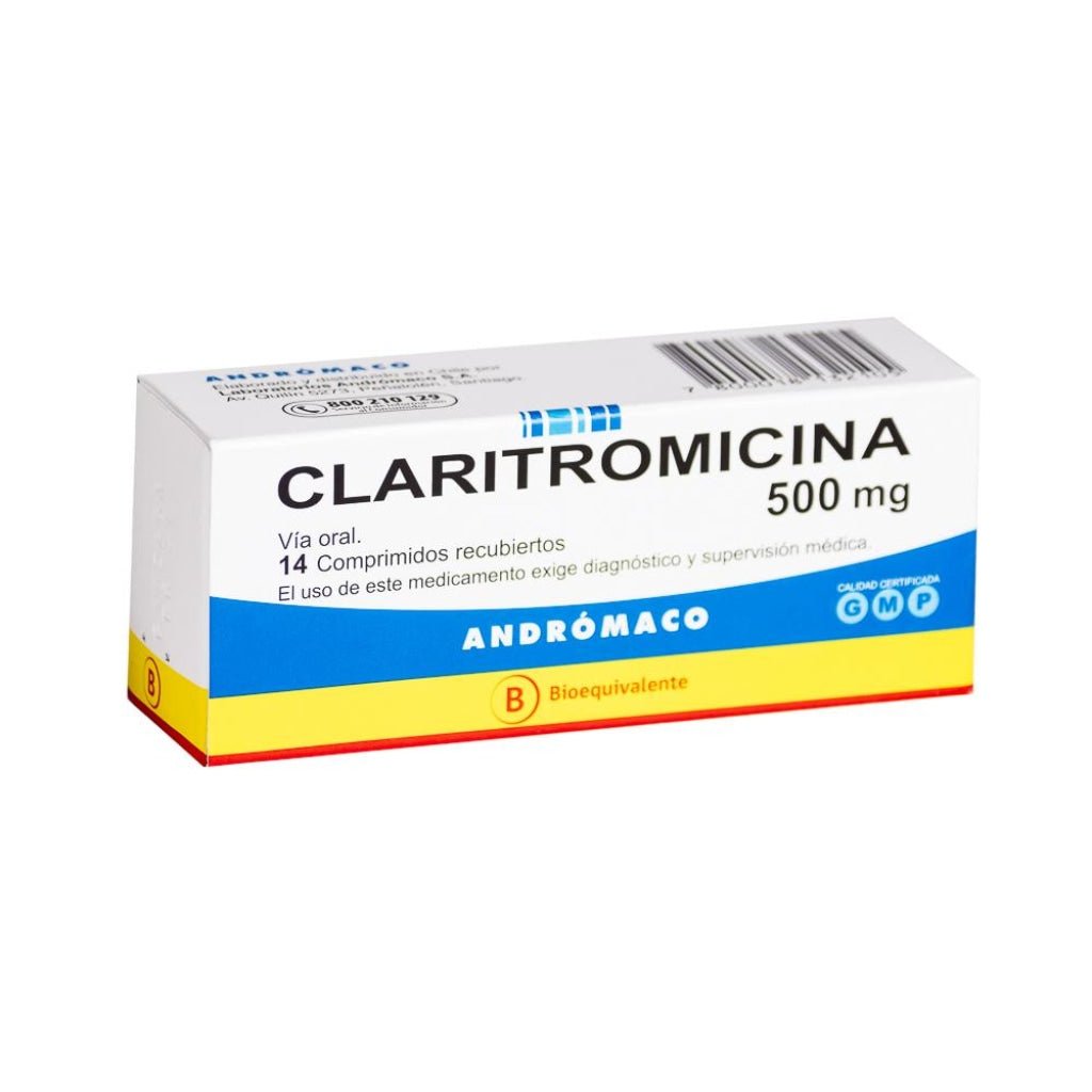 Claritromicina 500 Mg. X 14 Comprimidos Recubiertos - Farmati Chile - Farmati