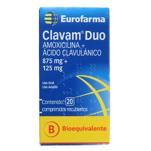 Clavam Duo 875Mg/125 Mg X 20 Comprimidos - Farmati Chile - Farmati