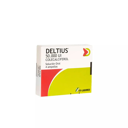 Deltius Vitamina D3 50.000Ui Solución Oral 4 Ampollas - Farmati Chile - Farmati