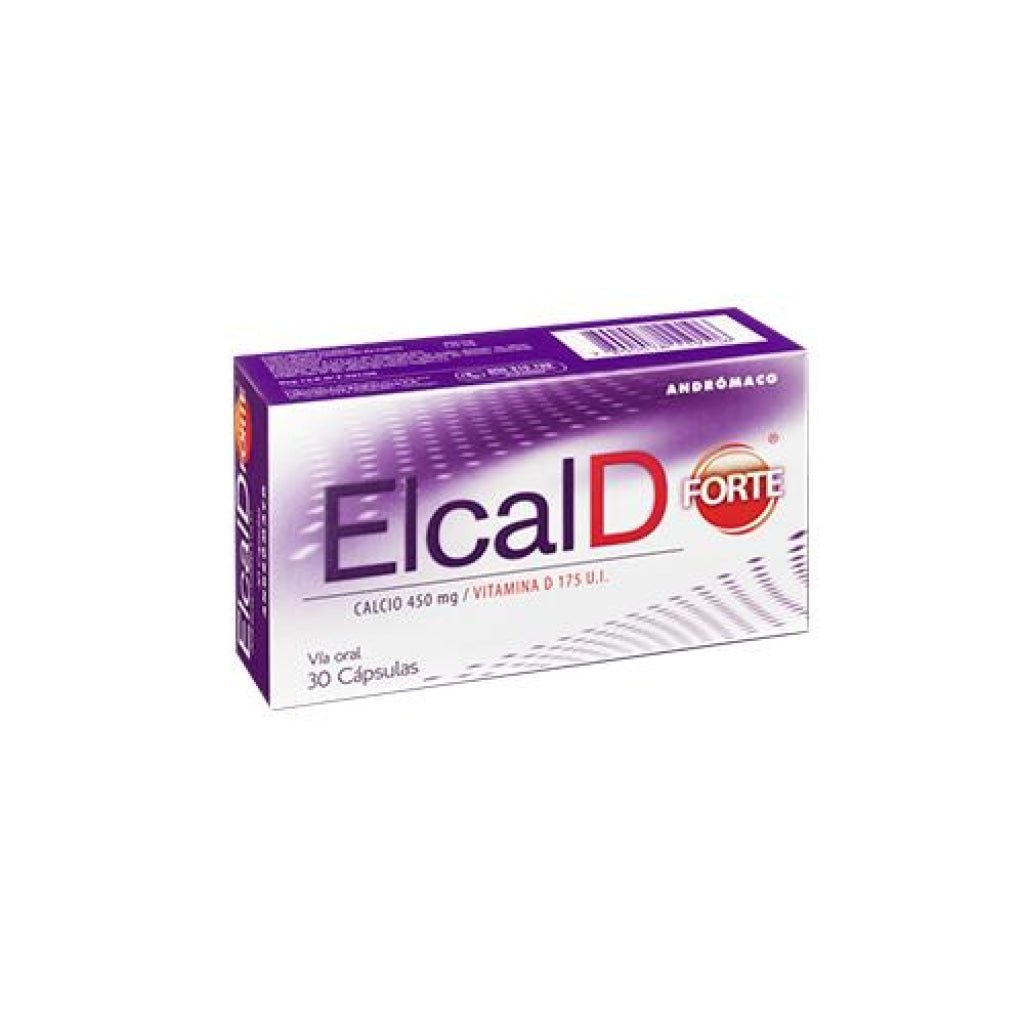 Elcal D Forte Calcio 450Mg/Vitamina D 175 U.I. X 30 Cápsulas - Farmati Chile - Farmati