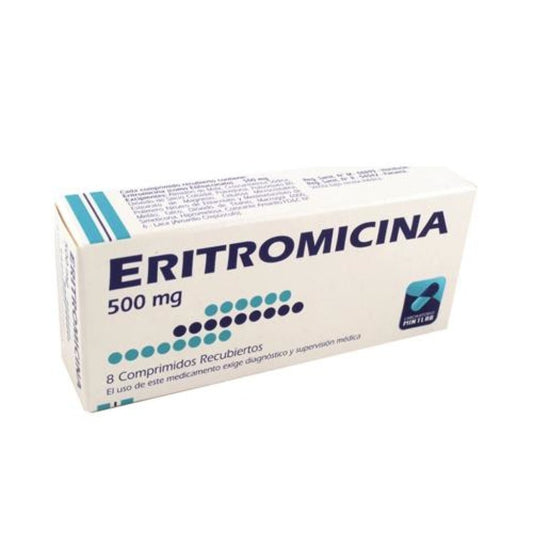 Eritromicina 500 Mg. X 8 Comprimidos - Farmati Chile - Farmati