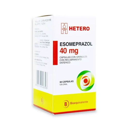 Esomeprazol 40 Mg X 30 Comprimidos Hetero - Farmati Chile - Farmati