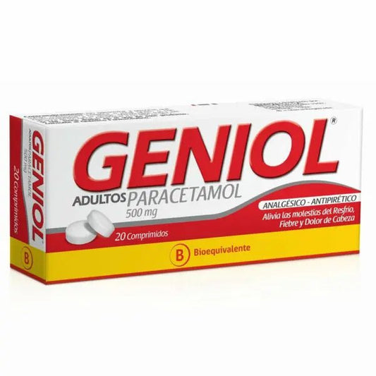 Geniol Adulto 500 Mg X 20 Comprimidos - Farmati Chile - Farmati