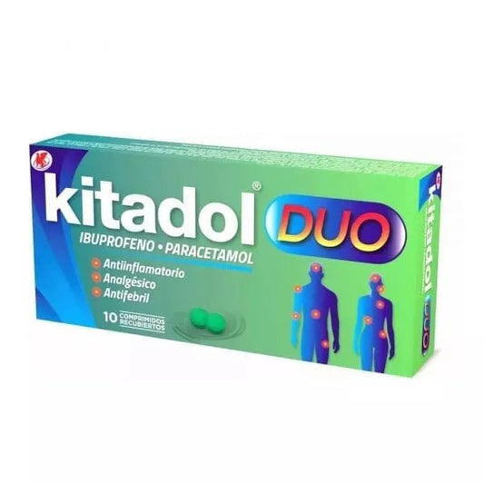 Kitadol Duo Ibuprofeno – Paracetamol X 10 Comprimidos Recubiertos - Farmati Chile - Farmati