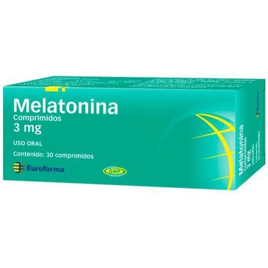 Melatonina 3 Mg X 30 Comprimidos Eurofarma - Farmati Chile - Farmati