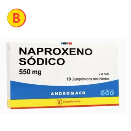 Naproxeno 550Mg X 10 Comprimidos Recubiertos - Farmati