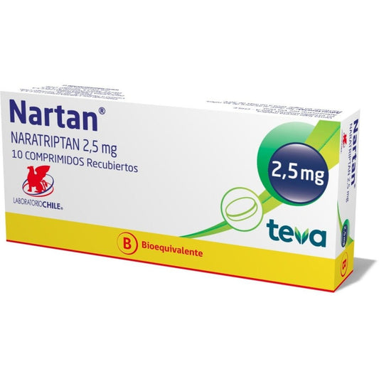 Nartan 2,5 Mg. X 10 Comprimidos Recubiertos. - Farmati Chile - Farmati