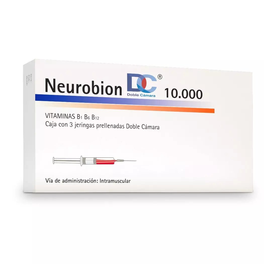 Neurobion Dc Vitaminas B1 - B6 - B12 10.000 Ui/3Ml X3 Jeringas Prellenadas - Farmati Chile - Farmati