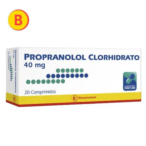Propranolol Clorhidrato 40 Mg X 20 Comprimidos - Farmati