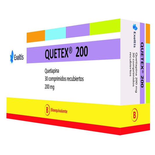 Quetex 200Mg X 30 Comprimidos Recubiertos - Farmati Chile - Farmati