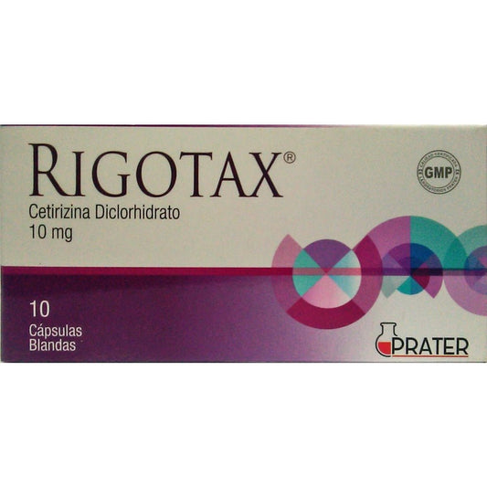 Rigotax 10 Mg. X 10 Cápsulas Blandas - Farmati Chile - Farmati