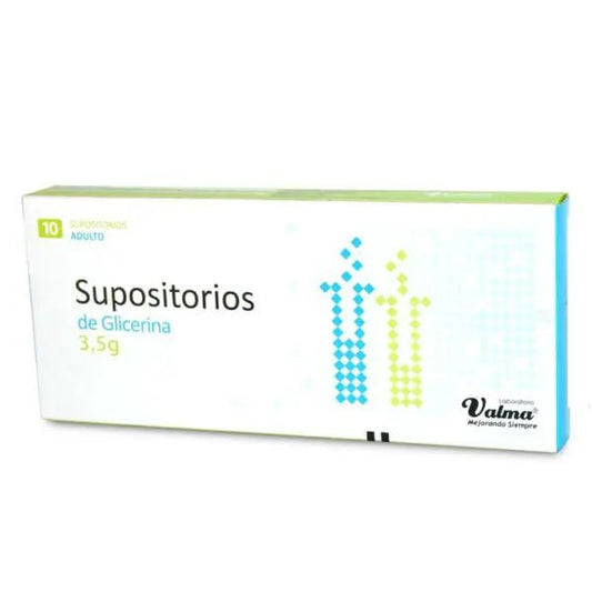 Supositorio Glicerina 3.5 G Adulto X 10 Unidades Valma - Farmati Chile - Farmati