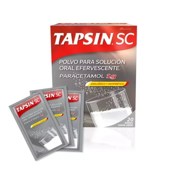 Tapsin Sc Polvo Para Solución Efervescente Paracetamol 1Gr X 20 Sobres - Farmati Chile - Farmati