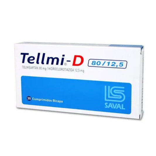 Tellmi D 80/12,5 X 30 Comprimidos Saval - Farmati Chile - Farmati