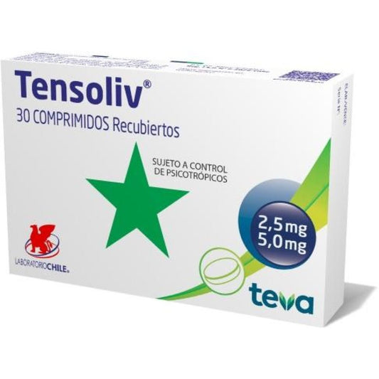 Tensoliv Clidinio Bromuro / Clordiazepoxido X 30 Comprimidos - Farmati Chile - Farmati