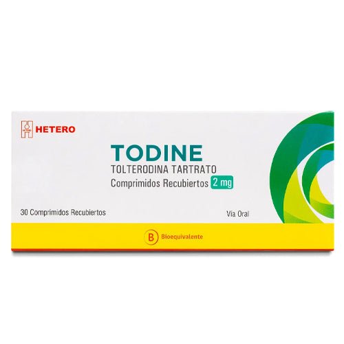 Todine Tolterodina Tartrato 2 Mg X 30 Compr. Recubiertos - Farmati Chile - Farmati