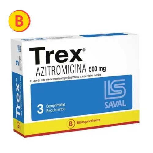 Trex 500 Mg X 3 Comprimidos Recubiertos - Farmati Chile - Farmati