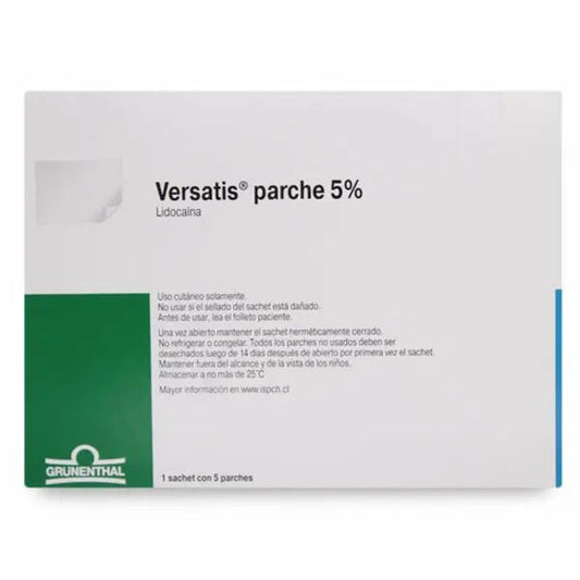 Versatis 1 Sachet X 5 Parches 5% - Farmati Chile - Farmati