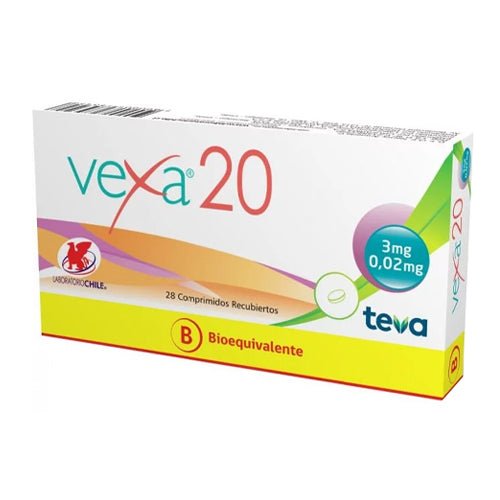 Vexa - 20 24 Comprimidos Recubiertos Activos+4 Placebos - Farmati Chile - Farmati