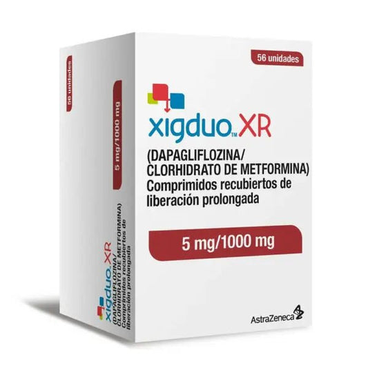 Xigduo Xr Comprimidos Recubiertos De Liberacion Prolongada 5Mg/1000Mg.56 - Farmati Chile - Farmati