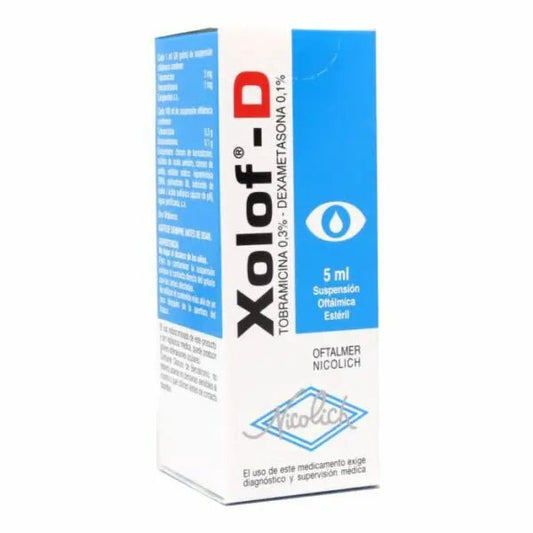 Xolof - D Tobramicina 0,3% Dexametasona 0,1% 5Ml - Farmati Chile - Farmati