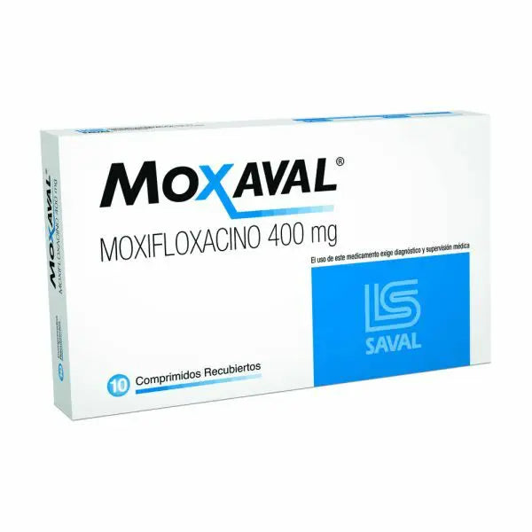 Imagen Moxaval Moxifloxacino 400 Mg x 10 Comprimidos - Farmati Chile